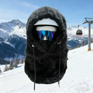 Big Lightweight Balaclava Hood Over Ski Helmet for Skiing Cycling Motorcycling Hiking and Running with Custom Logo