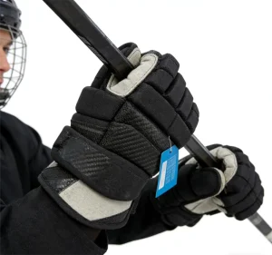 Black Protective Ice Hockey Glove with Flexible Grip