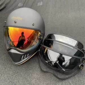Black UV-Protective Anti-Fog Motorcycle Helmet Visor Lens for Full-Face Helmets