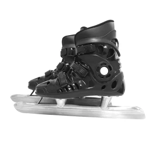 Blue Hard Shell Ice Hockey Rental Skates with Buckle