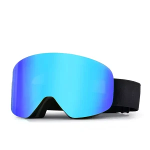 Blue Rimless Ski Goggles for Adults Anti-Fog Magnetic Custom
