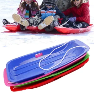 Boat-Shaped Plastic Snow Sled for Kids and Adults