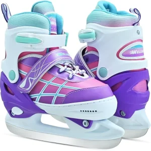 Breathable Adjustable PVC Ice Skates for Children Boys Girls Outdoor Snow Sports 3 12 Years HS Brand