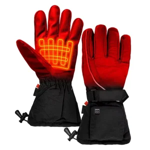 Breathable Thermal Waterproof Heated Motorcycle Gloves with Hand Warmer, Non-Slip, Adjustable Cycling Gloves for Skiing