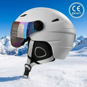 CE EN 1077 Approved Ski Helmet With Visor Snowboarding Snow Helmet With Glass