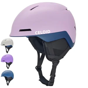 CE EN 1077 Certified In-Mold PC Oval Ski Helmet Adults Kids Winter Sports 12 Air Vents