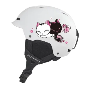 CE EN 1077 OEM Cartoon Pattern Snow Ski Helmet High Density ABS Shell for Kids and Adults