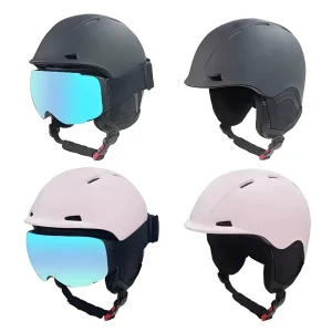 CE EN1077 Adult and Kids Snow Ski Helmet with Goggles