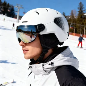 CE EN1077 Certified Ski Helmet with Goggles and High-Impact-Resistant EPS for Snowboarding