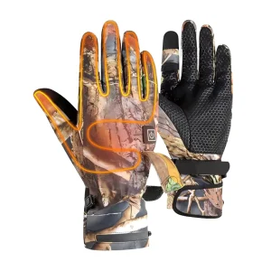 Camouflage Heated Waterproof Full-Finger Snowboarding Gloves 7.4V 2600mAh Battery