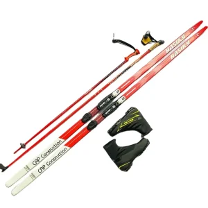 Carbon Fiberglass Mountain Twin-Tip Ski Set