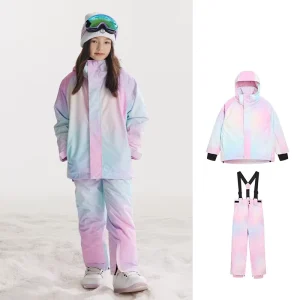 Children’s Ski Jacket Warm Waterproof Boys Girls Outdoor Skiing Snowboarding Winter Sports Wear