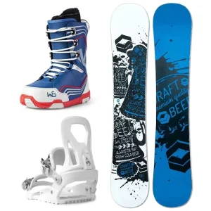 Children’s Wood Snowboarding Set with Snowboard Bindings and Boots for Freestyle Skiing