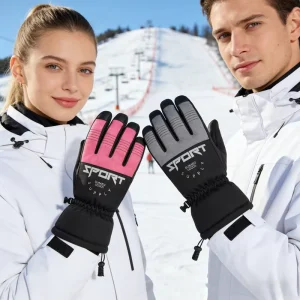 Classic Unisex Winter Thermal Touchscreen Fleece Lining Anti Slip Waterproof Ski Gloves