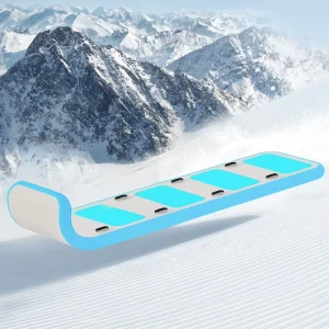 Commercial Customized Inflatable Toboggan Snow Sled With Grooved Rubber Base Inflatable Air Snow Sled for Sale