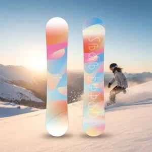 Compact All Purpose Alpine Snowboard for Adult Women Beginners Featuring Two Way Flatboard Design and Direct Factory Pricing