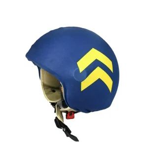 Custom Blue Ski Helmet Cover with Elastic Fabric and Waterproof Design