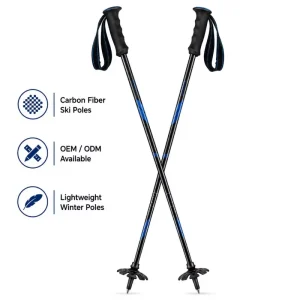 Custom Color Carbon Composite Ski Poles Fixed Snow Poles Manufacturer