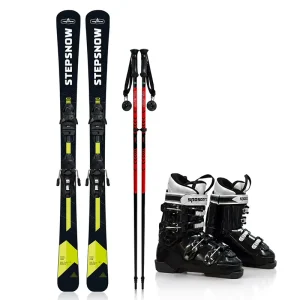 Custom Complete Alpine Ski Set With Bindings Ski Poles And Four Buckle Ski Boots For Winter Outdoor Sports Adult Snow Skis