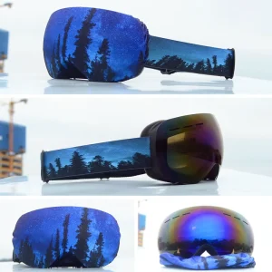Custom Double-Lens Anti-Fog Ski Goggles Snowboard Snowmobile Goggles
