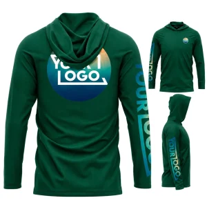 Custom Fishing Apparel Hooded Shirt UPF 50 UV Protection Breathable Outdoor Sports Clothing For Camping Hiking Boating Travel
