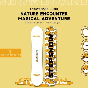 Custom High Performance Wood Core Camber Twin Tip All Mountain Terrain Snowboard Kids Resort Skiing Equipment Set