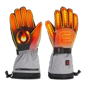 Custom Logo Adjustable Ski Outdoor Other Sports Heat Insulation Leather Fishing Hunting Puffer Heated Gloves