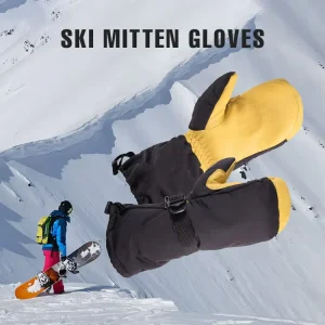 Custom Logo Boys Fashion Light Weight Thermal And Waterproof Snow Snowboarding Ski Glove