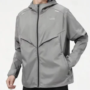 Custom Logo Men Windbreaker Fashion JacketRunning Veste Breathable Quick Hooded Lightweight Protection Sports Jogging OVER Coat