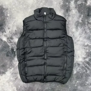 Custom Logo Men’s Winter Breathable Lightweight Quilted Vest Coat Polyester Cotton Sports Jacket