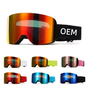 Custom Logo OEM Frameless Retro Anti Fog Otg Magnetic Custom Logo Ski Goggles Snowboard Sports Googles Magnet Snow Goggles