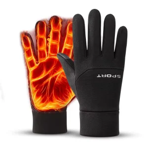 Custom Logo Outdoor Waterproof Non slip Driving Warm Hand Man Touch Screen Thermal Winter Gloves