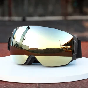 Custom Logo Printed Ski Goggles PC Lenses Black White Colors Competitive Skiing Snow Skateboarding Sunglasses Optional Removable