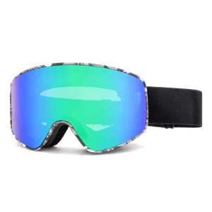Custom Logo Printed Youth Anti UV Anti-Fog Lens Snowboard Racing Glasses for Outdoor Sports and Skiing
