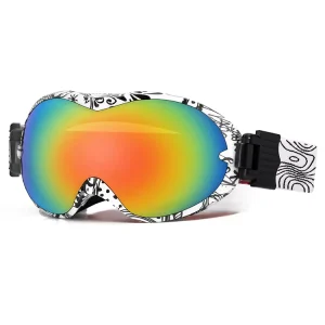 Custom Logo Ski Goggles CE UV400 Protection Snowboard Skiing Glasses Polarized Mirror Lenses OEM Anti fog Sports Snow Sunglasses