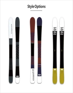 Custom OEM Alpine Cross Country Skis Wood Construction Lightweight & Flexible Adult Winter Autumn Skiing Equipment