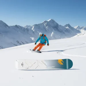 Custom OEM/ODM Carbon Fiber and Poplar Wood Core Asymmetrical Hem Winter Ski with 3D Printing Technology Guangdong Manufacturer