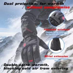 Custom Outdoor Sports Gloves for Winter Warm and Snowboarding Waterproof Men and Women Ski Gloves