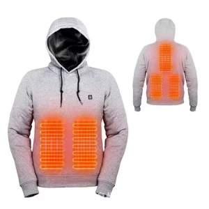 Custom Portable USB Rechargeable Heated Hoodie Unisex 5V Winter Clothes Warm Heated Hoodie