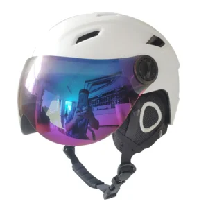 Custom Ski and Snowboard Helmet with Visor and Goggles