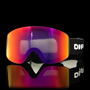 Custom Small Magnetic Frameless Mirrored Snowboard Glasses Snow Ski Goggles