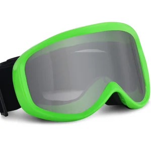 Custom Transparent UV Ski Goggles Mirrored Anti Fog Anti Cold Nonmagnetic Clear Vision Kids