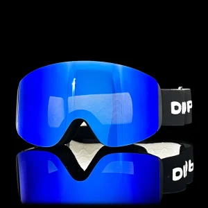 Custom UV-Resistant Double-Layer Anti-Fog Ski Goggles with Night Vision Cylindrical Lens and Magnetic Feature