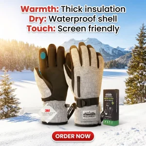 Custom Waterproof Thermal Winter Rechargeable Battery Heating Glove Touch Screen Snowboarding Electric Heated Ski Gloves