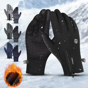 Custom Waterproof Windproof Winter Gloves Fleece Winter Ski Gloves Anti Slip Touchscreen Winter Hand Sports Gloves for Running