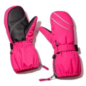 Custom Winter Snowboard Gloves Ski Mittens Waterproof Windproof Breathable Unisex Drawstring Closure Thermal Polyester