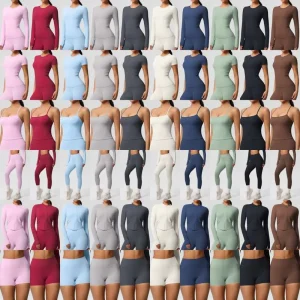 Custom Women’s Plus Size 2 Piece Yoga Set with Jacket Eco Friendly Quick Dry Nylon Spandex Gym Fitness Wear