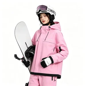 Custom Women’s Winter Ski Jacket Windproof Waterproof Breathable Polyester Outdoor Sports Jacket