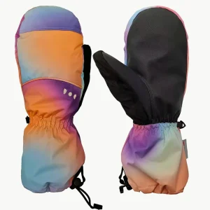 Customizable Fashion Warming Winter Ski Snowboarding Gloves for Women Kids Insulated Breathable Waterproof Drawstring Closure