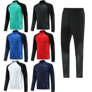 Customize Men Half Zip Warm up Jackets Set Workout Sports Clothing Football Tracksuit